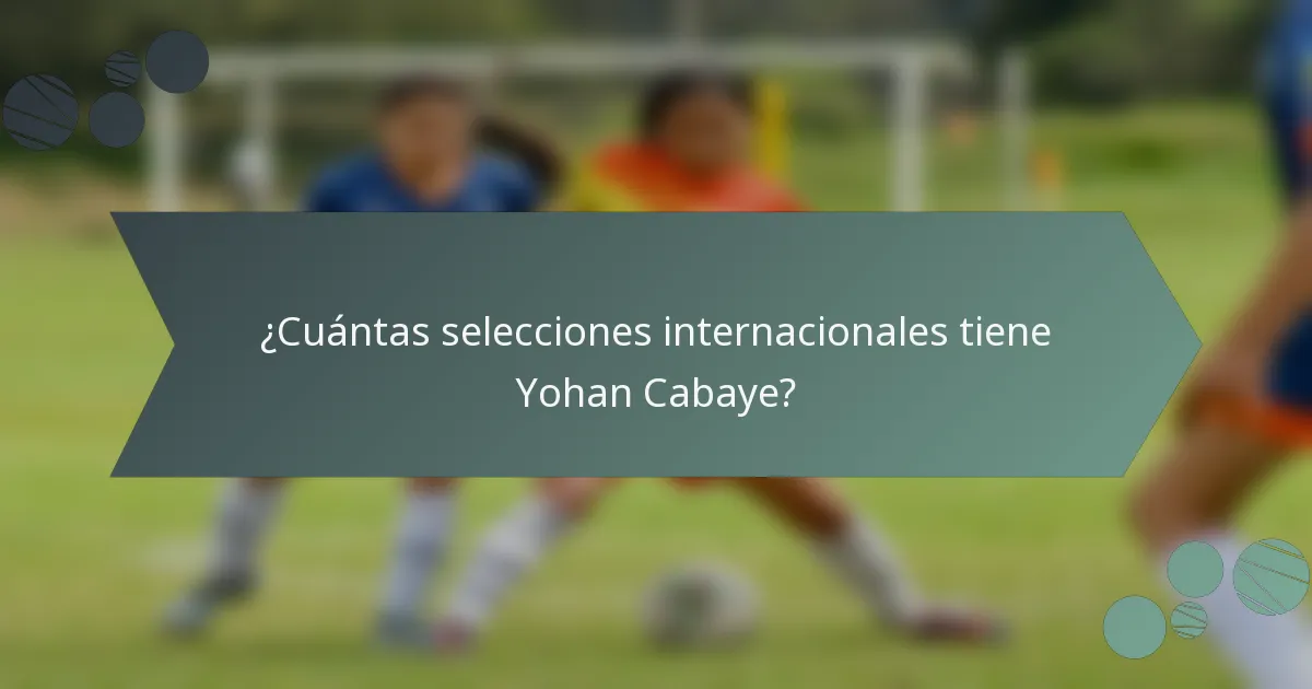 ¿Cuántas selecciones internacionales tiene Yohan Cabaye?